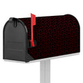 Black And Red Canadian Maple Leaf Print Mailbox Cover