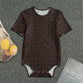 Black And Red Canadian Maple Leaf Print Men's Bodysuit