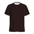 Black And Red Canadian Maple Leaf Print Men's Athletic T-Shirt