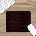 Black And Red Canadian Maple Leaf Print Mouse Pad