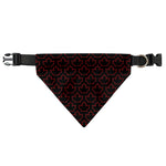 Black And Red Canadian Maple Leaf Print Over The Collar Dog Bandana
