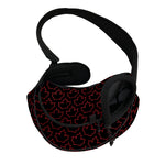Black And Red Canadian Maple Leaf Print Pet Sling Carrier