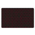 Black And Red Canadian Maple Leaf Print Polyester Doormat