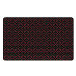 Black And Red Canadian Maple Leaf Print Polyester Doormat