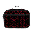 Black And Red Canadian Maple Leaf Print Portable Lunch Bag