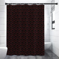 Black And Red Canadian Maple Leaf Print Premium Shower Curtain