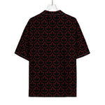 Black And Red Canadian Maple Leaf Print Rayon Hawaiian Shirt