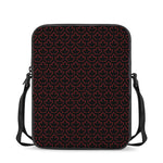 Black And Red Canadian Maple Leaf Print Rectangular Crossbody Bag