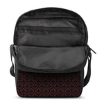 Black And Red Canadian Maple Leaf Print Rectangular Crossbody Bag