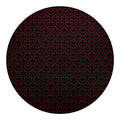 Black And Red Canadian Maple Leaf Print Round Blanket