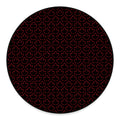 Black And Red Canadian Maple Leaf Print Round Floor Mat