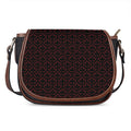 Black And Red Canadian Maple Leaf Print Saddle Bag