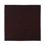 Black And Red Canadian Maple Leaf Print Silk Bandana