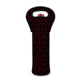 Black And Red Canadian Maple Leaf Print Single Neoprene Wine Tote