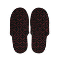 Black And Red Canadian Maple Leaf Print Slippers