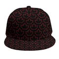 Black And Red Canadian Maple Leaf Print Snapback Cap