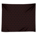 Black And Red Canadian Maple Leaf Print Tapestry