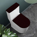 Black And Red Canadian Maple Leaf Print Toilet Lid And Tank Cover Set