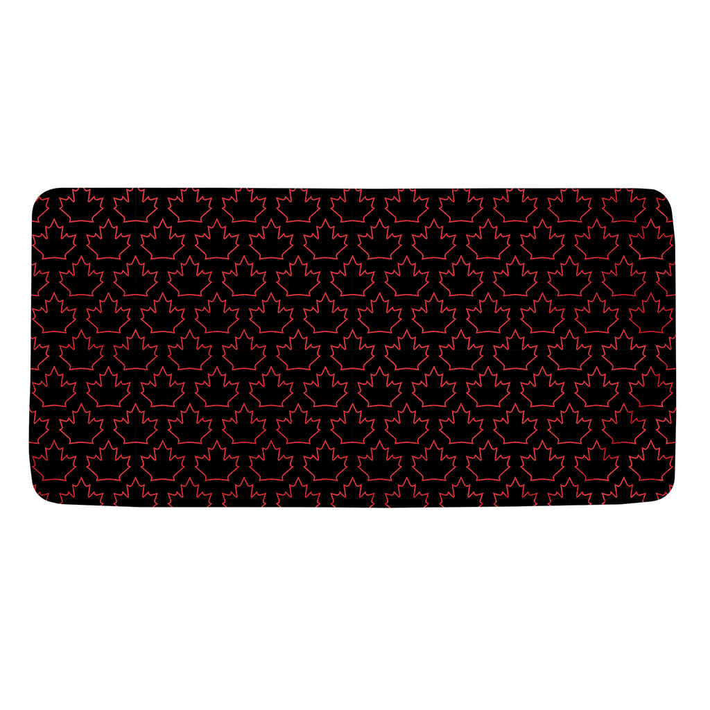 Black And Red Canadian Maple Leaf Print Towel
