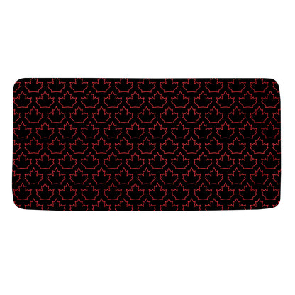 Black And Red Canadian Maple Leaf Print Towel