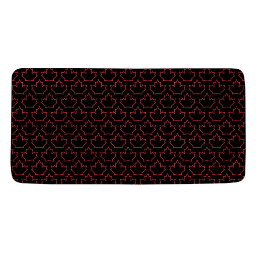 Black And Red Canadian Maple Leaf Print Towel