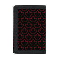 Black And Red Canadian Maple Leaf Print Trifold Wallet