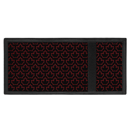 Black And Red Canadian Maple Leaf Print Trifold Wallet