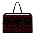 Black And Red Canadian Maple Leaf Print Utility Tote Bag