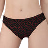 Black And Red Canadian Maple Leaf Print Women's Panties