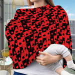 Black And Red Casino Card Pattern Print Baby Seat Cover