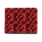 Black And Red Casino Card Pattern Print Bifold Wallet