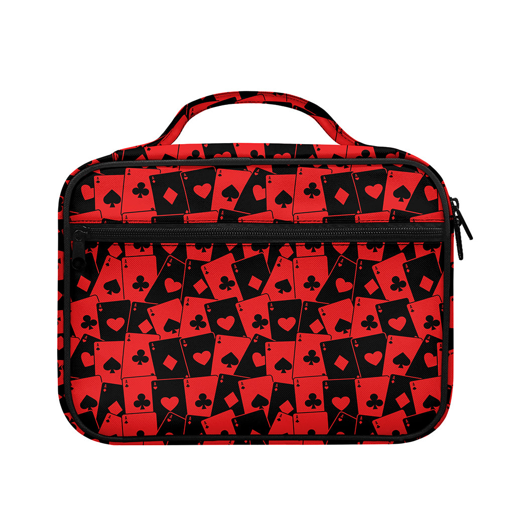 Black And Red Casino Card Pattern Print Briefcase Bible Bag