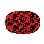 Black And Red Casino Card Pattern Print Car Side Mirror Covers