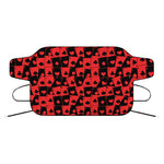 Black And Red Casino Card Pattern Print Car Windshield Snow Cover