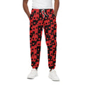 Black And Red Casino Card Pattern Print Cotton Sweatpants