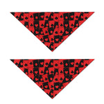 Black And Red Casino Card Pattern Print Dog Bandana