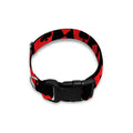 Black And Red Casino Card Pattern Print Dog Collar