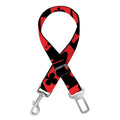 Black And Red Casino Card Pattern Print Dog Seat Belt