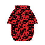 Black And Red Casino Card Pattern Print Dog Zip Up Hoodie