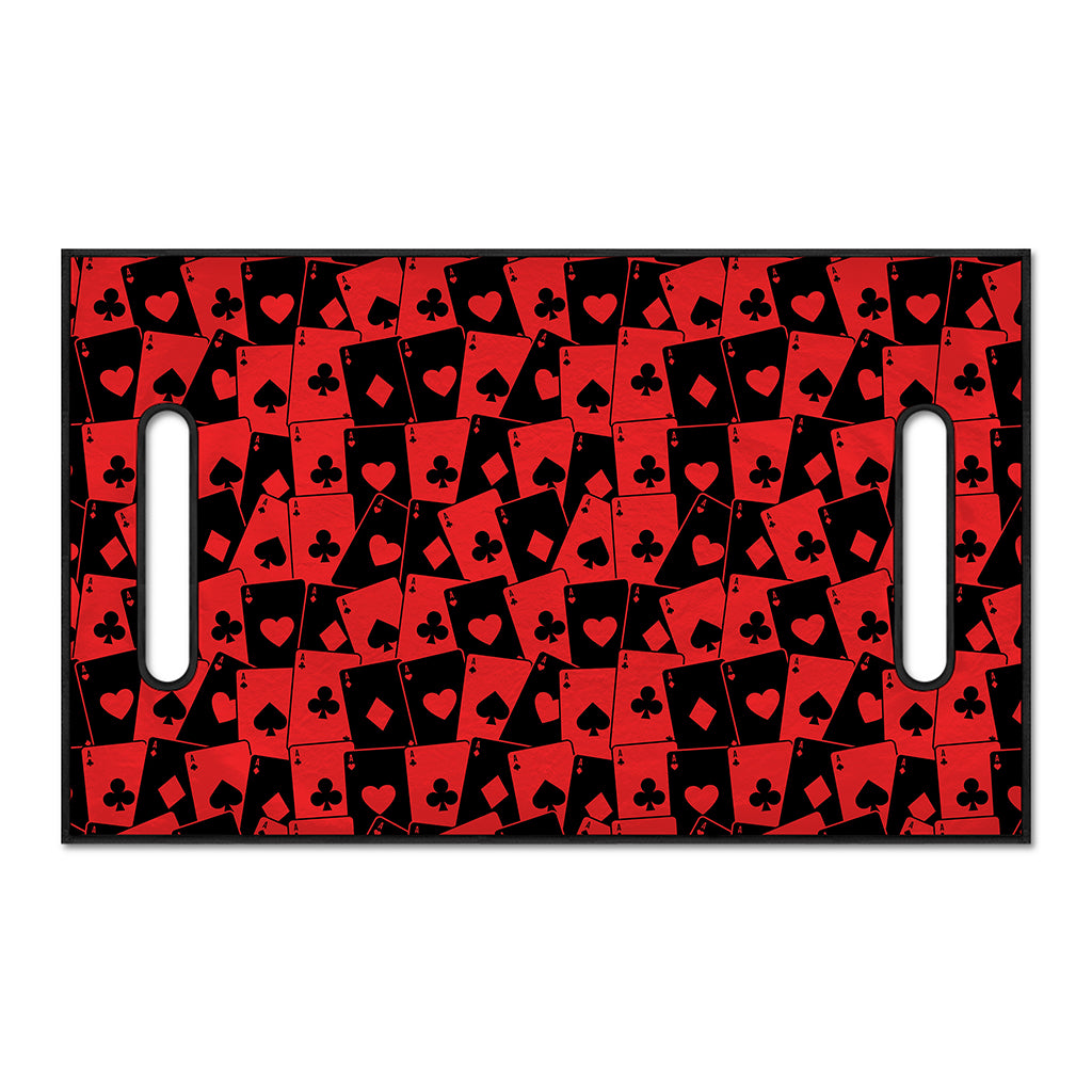 Black And Red Casino Card Pattern Print Golf Cart Seat Cover