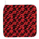 Black And Red Casino Card Pattern Print Hand Towel