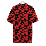 Black And Red Casino Card Pattern Print Hawaiian Shirt