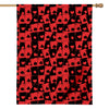 Black And Red Casino Card Pattern Print House Flag