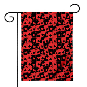 Black And Red Casino Card Pattern Print House Flag