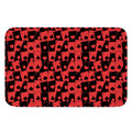 Black And Red Casino Card Pattern Print Indoor Door Mat