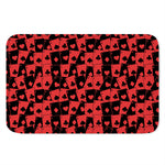 Black And Red Casino Card Pattern Print Indoor Door Mat