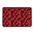 Black And Red Casino Card Pattern Print Kitchen Mat