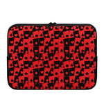 Black And Red Casino Card Pattern Print Laptop Sleeve