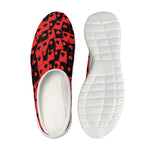 Black And Red Casino Card Pattern Print Mesh Casual Shoes