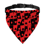 Black And Red Casino Card Pattern Print Over The Collar Dog Bandana